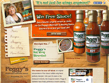 Tablet Screenshot of peggyswingsauce.com